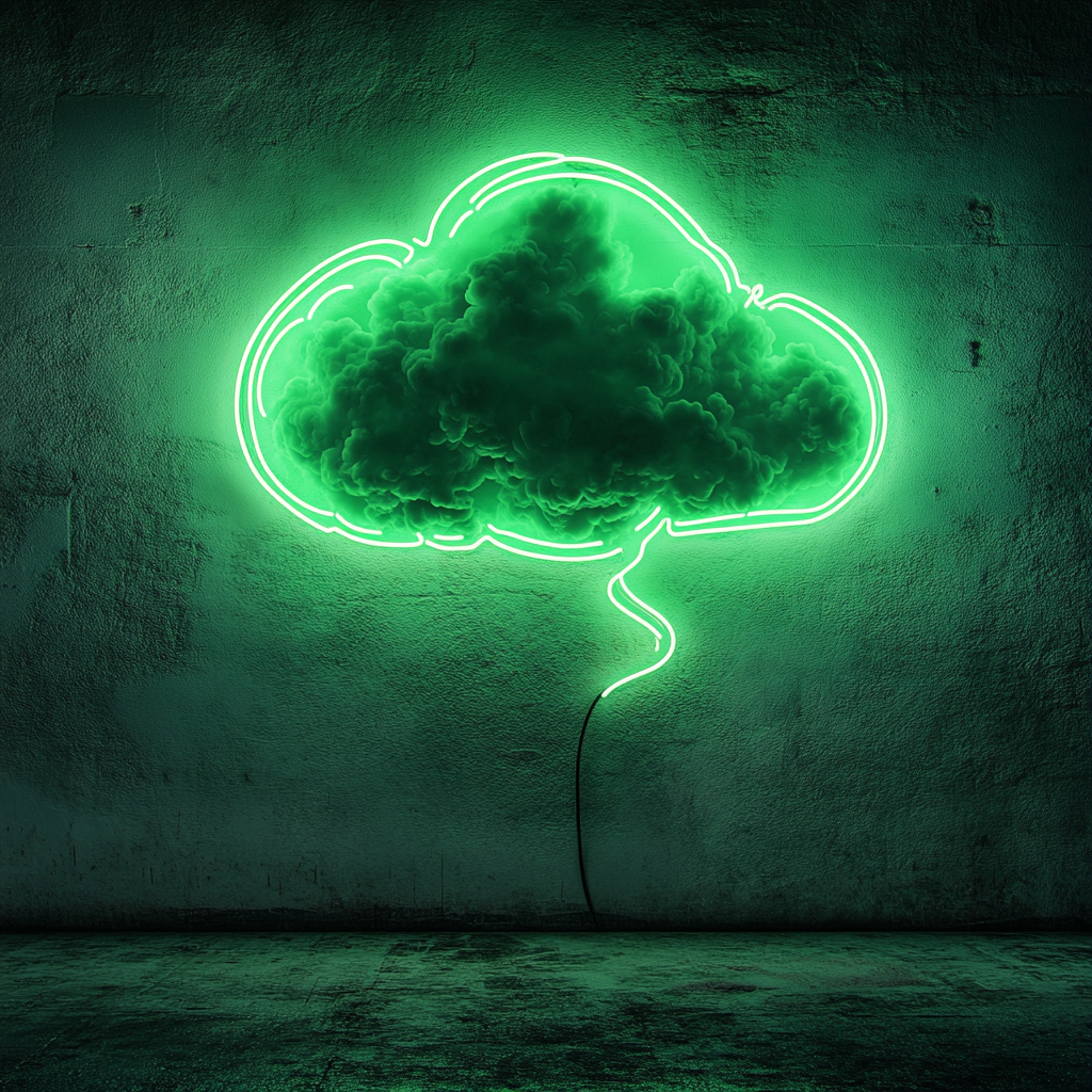 Dream Bubble - Green Neon Sign, 18 Inches