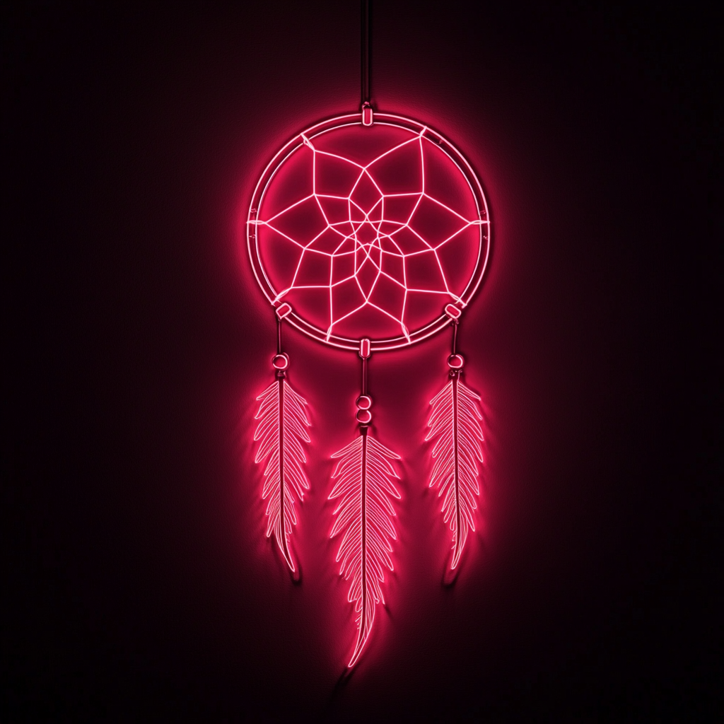 Dreamcatcher - Pink Neon Sign, 18 Inches