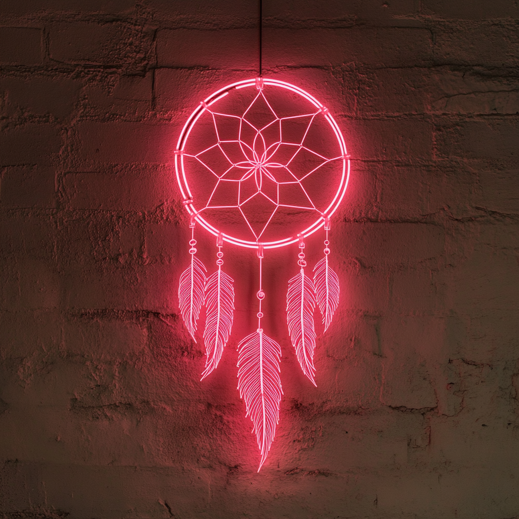 Dreamcatcher - Pink Neon Sign, 18 Inches