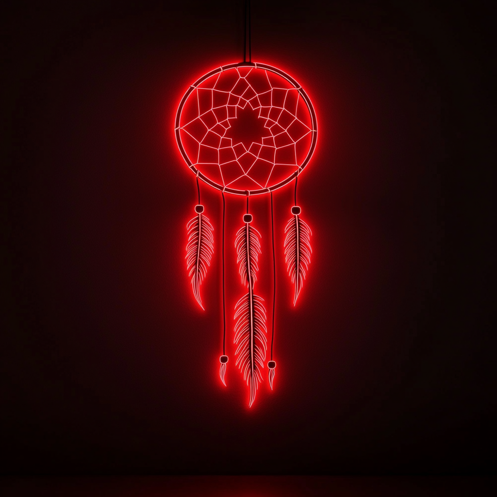 Dreamcatcher - Red Neon Sign, 18 Inches