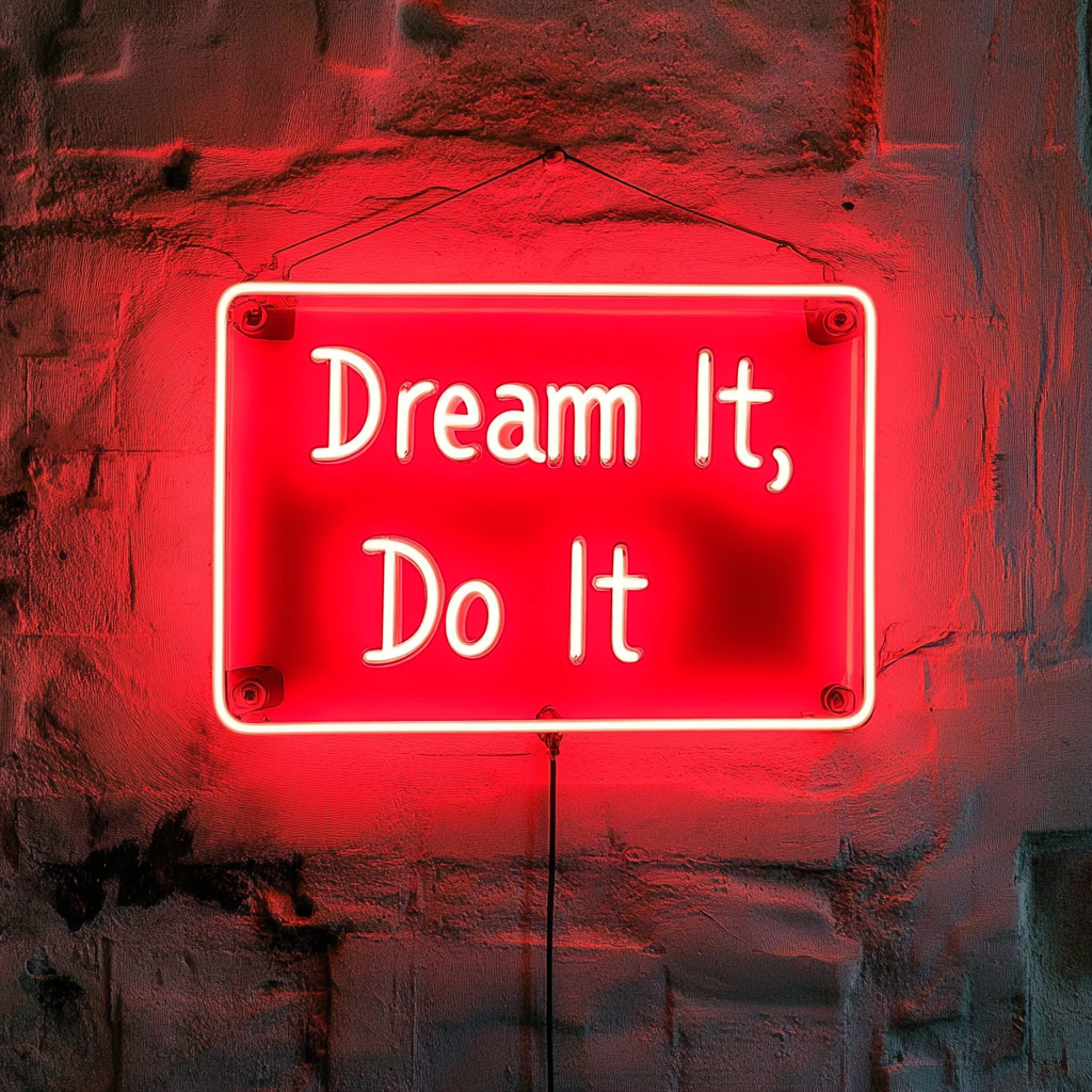 "Dream It, Do It" - Red Neon Sign, 24 Inches
