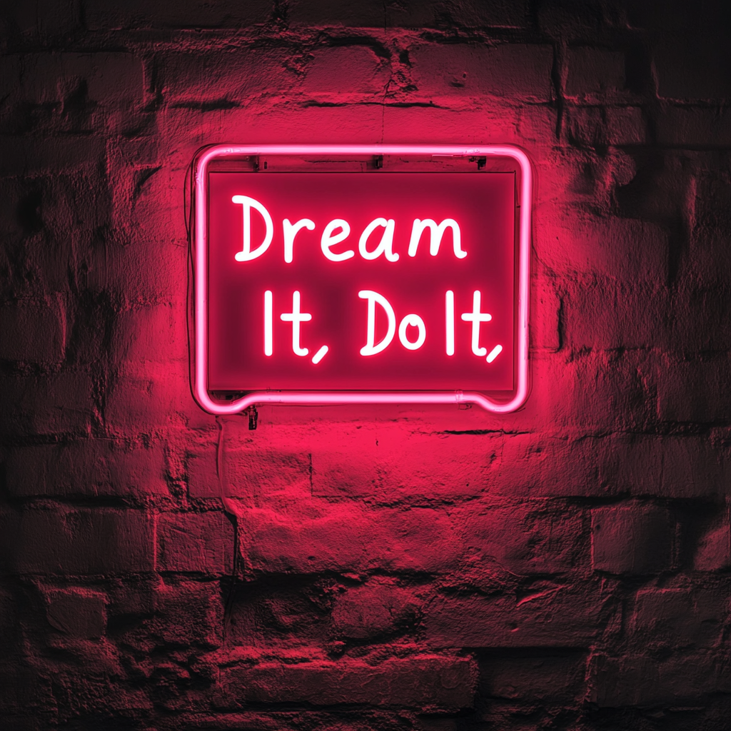 "Dream It, Do It" - Red Neon Sign, 24 Inches