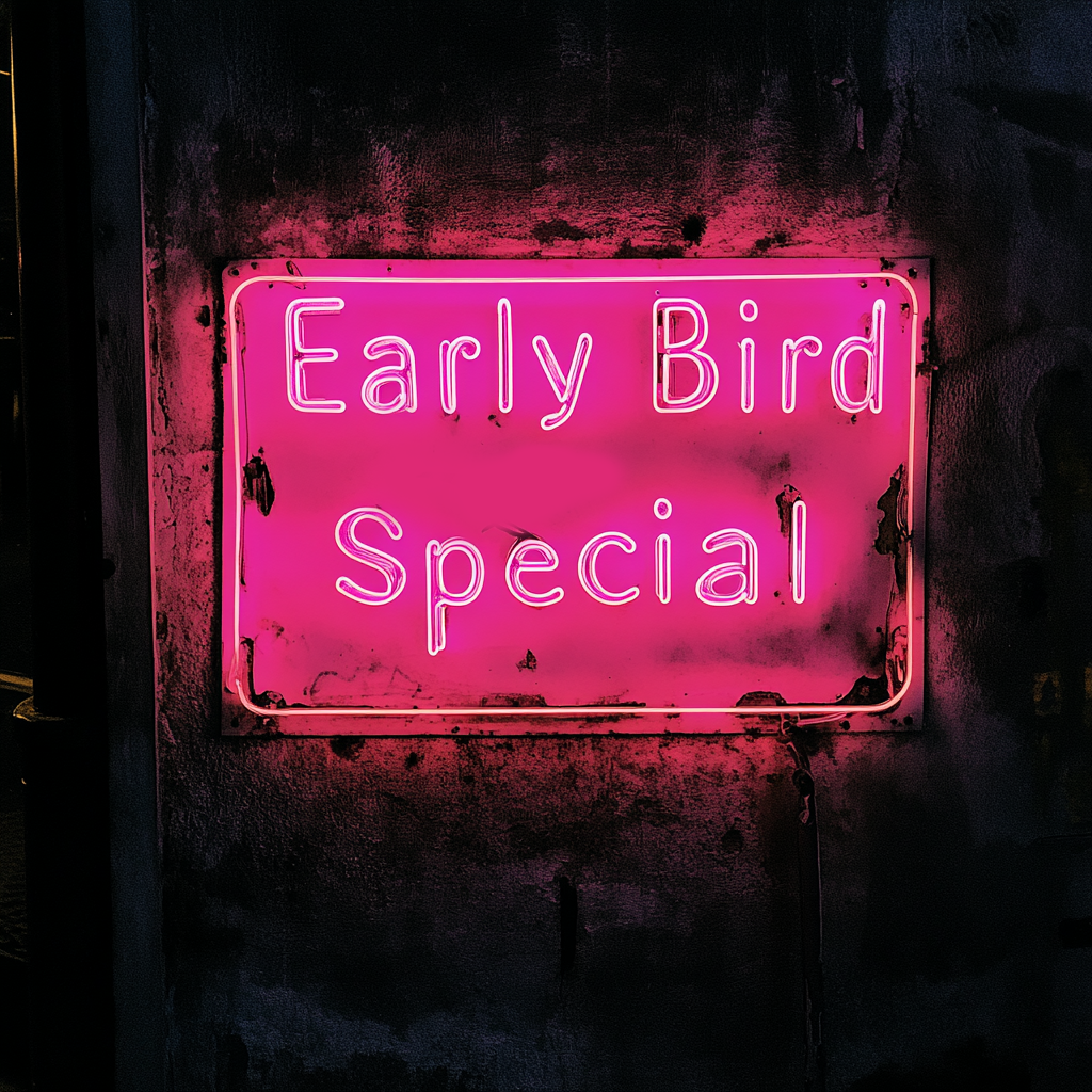 "Early Bird Special" - Pink Neon Sign, 24 Inches