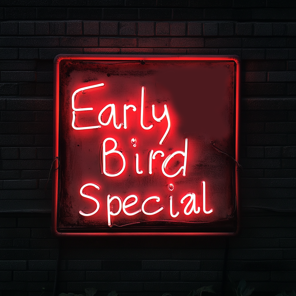 "Early Bird Special" - Red Neon Sign, 24 Inches