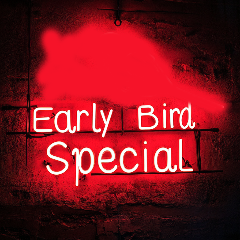 "Early Bird Special" - Red Neon Sign, 24 Inches