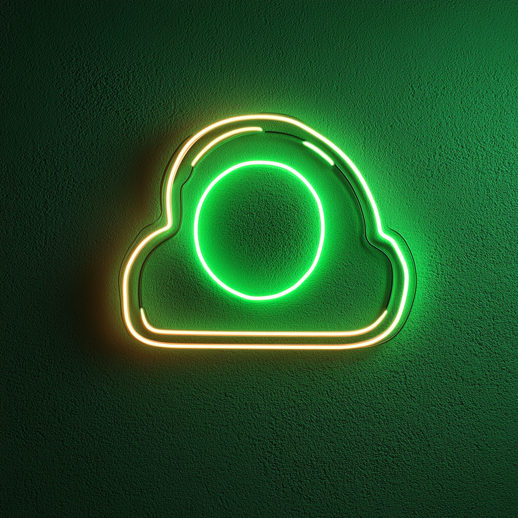 Eggs on Toast - Green Neon Sign, 24 Inches