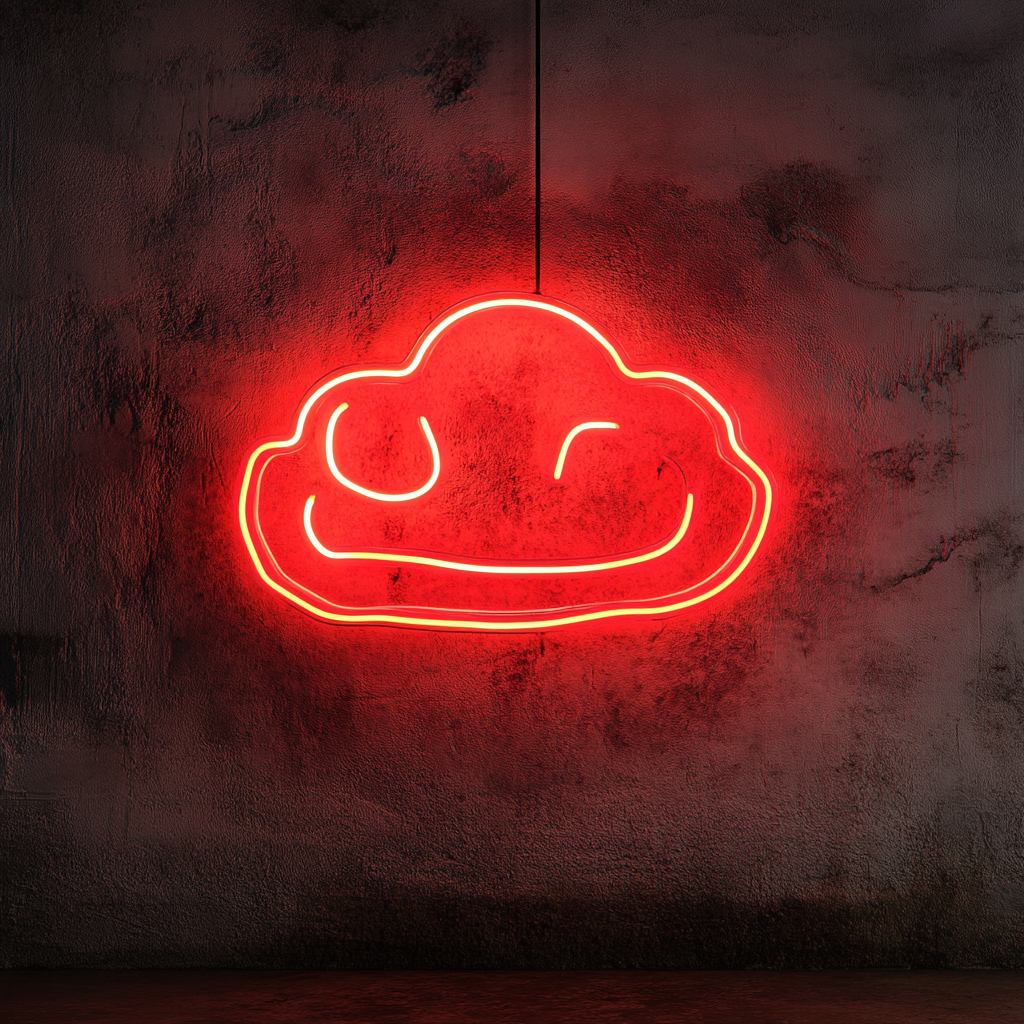 Eggs on Toast - Red Neon Sign, 24 Inches