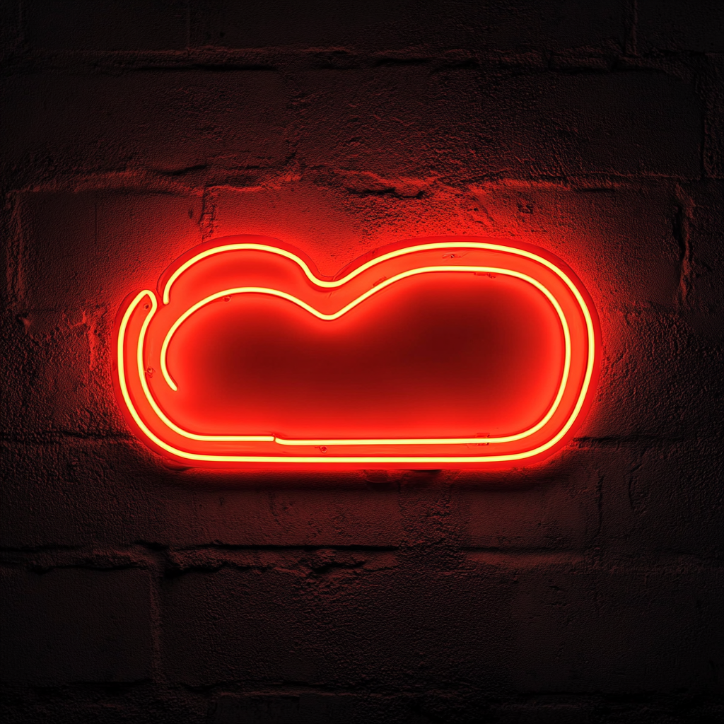 Eggs on Toast - Red Neon Sign, 24 Inches