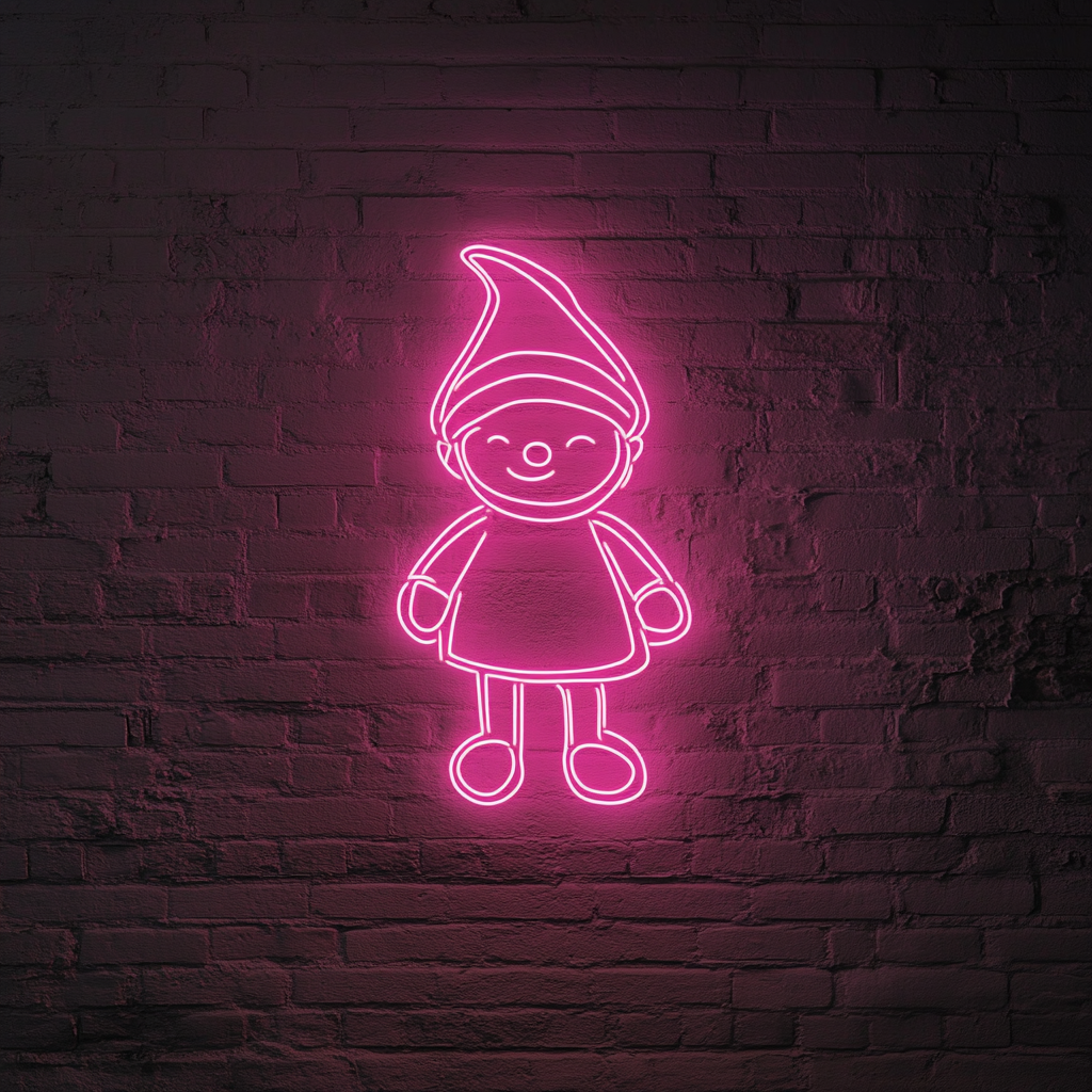 Elf - Pink Neon Sign, 18 Inches