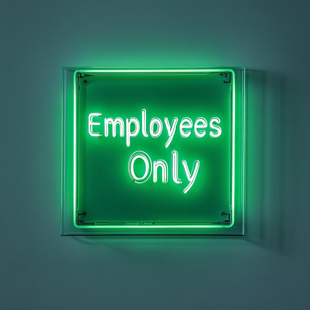 Employees Only - Green Neon Sign, 18 Inches
