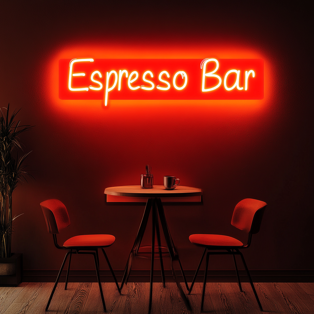 "Espresso Bar" - Red Neon Sign, 24 Inches