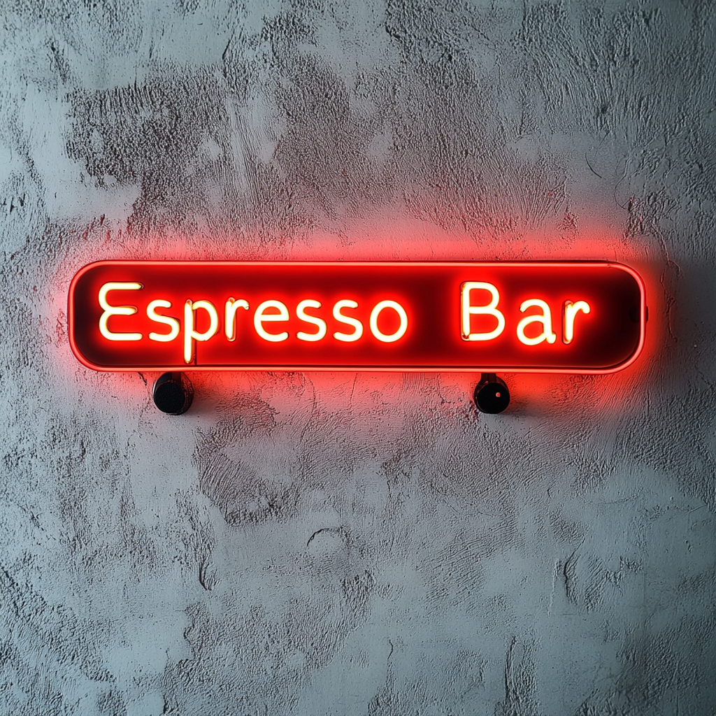 "Espresso Bar" - Red Neon Sign, 24 Inches