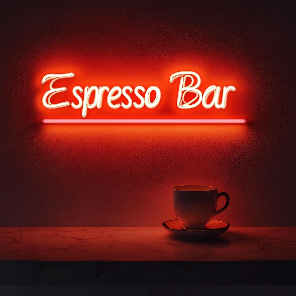 "Espresso Bar" - Red Neon Sign, 24 Inches
