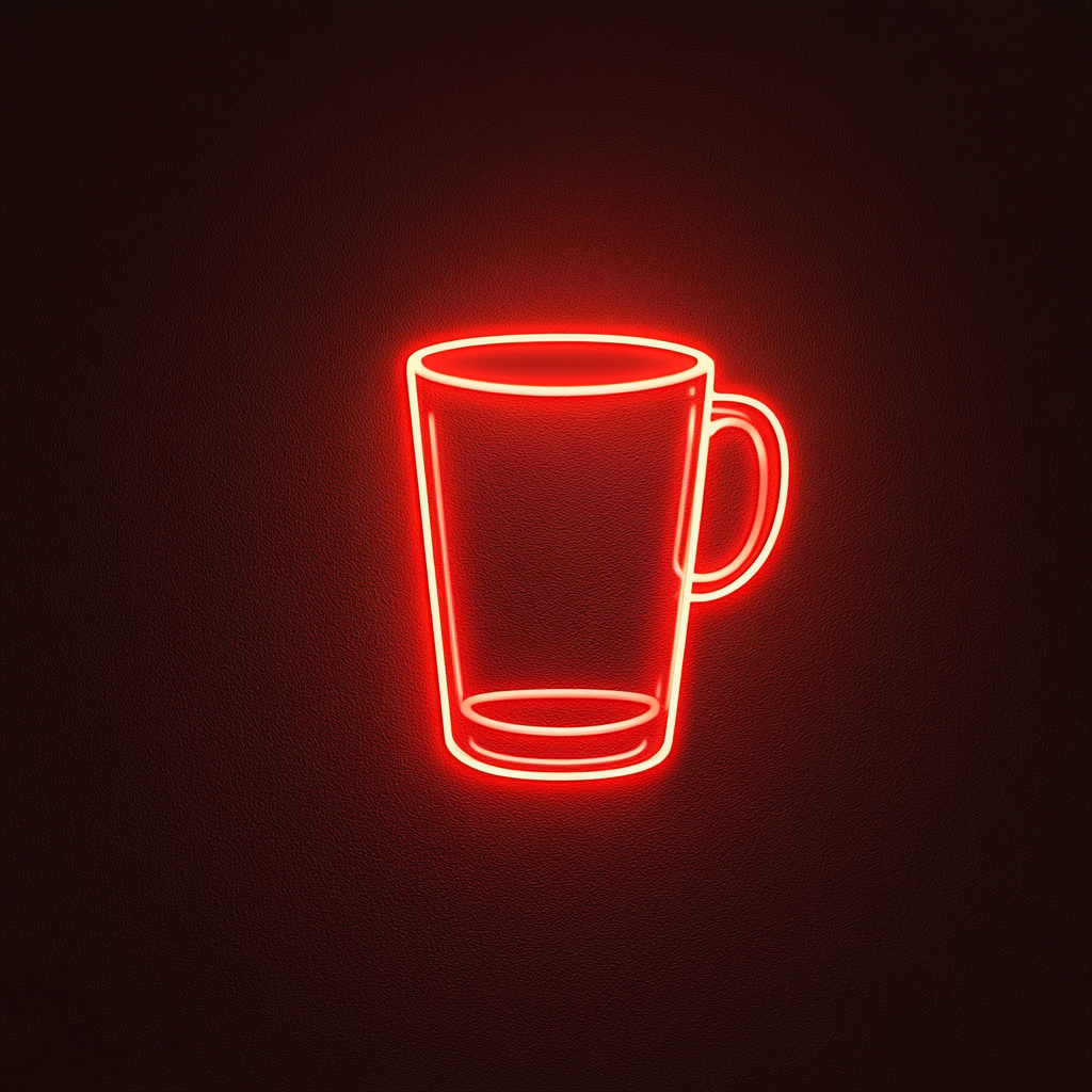 Espresso Shot Glass - Red Neon Sign, 24 Inches