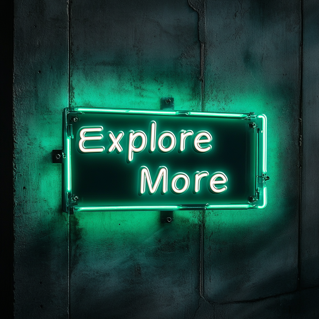 Explore More - Green Neon Sign, 24 Inches