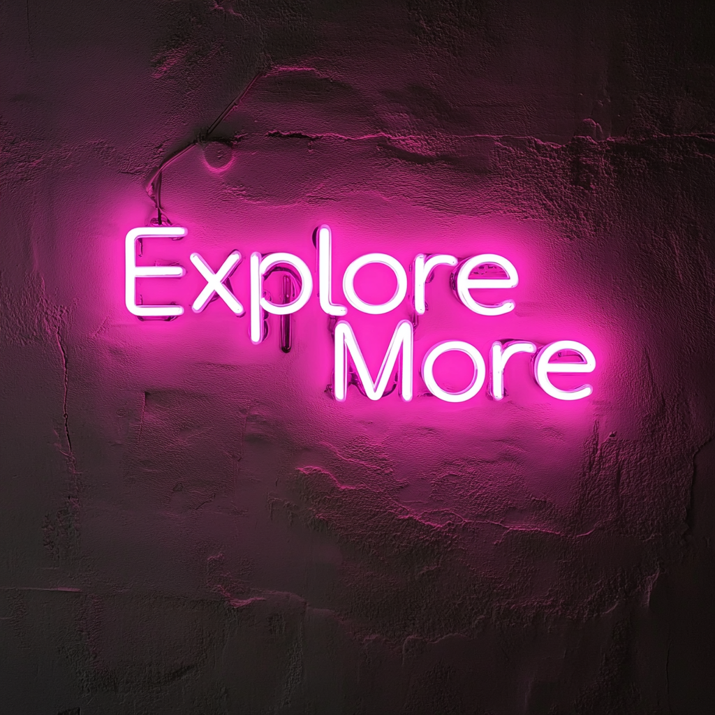Explore More - Pink Neon Sign, 24 Inches