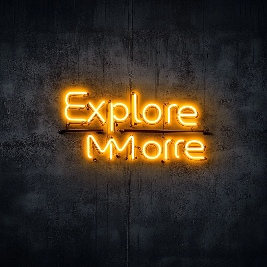 Explore More - Yellow Neon Sign, 18 Inches