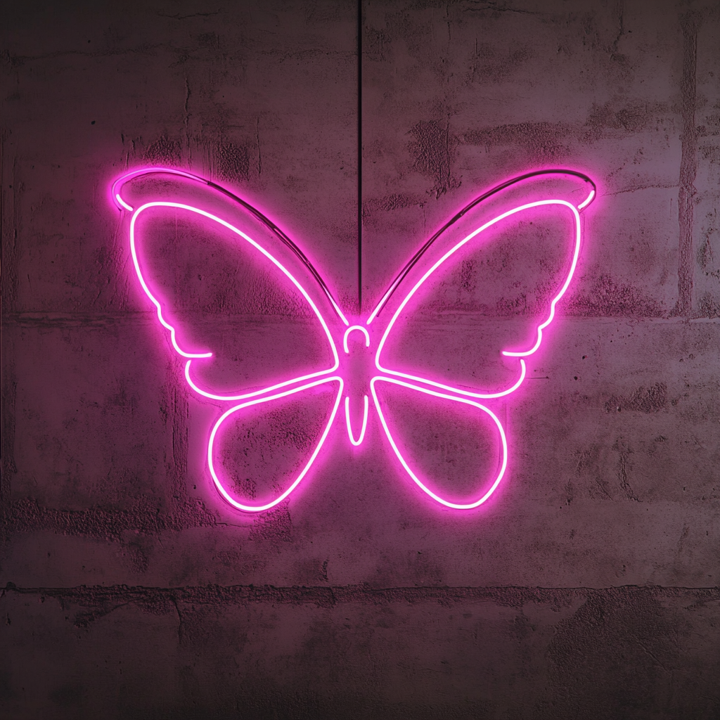 Fairy Wings - Pink Neon Sign, 18 Inches