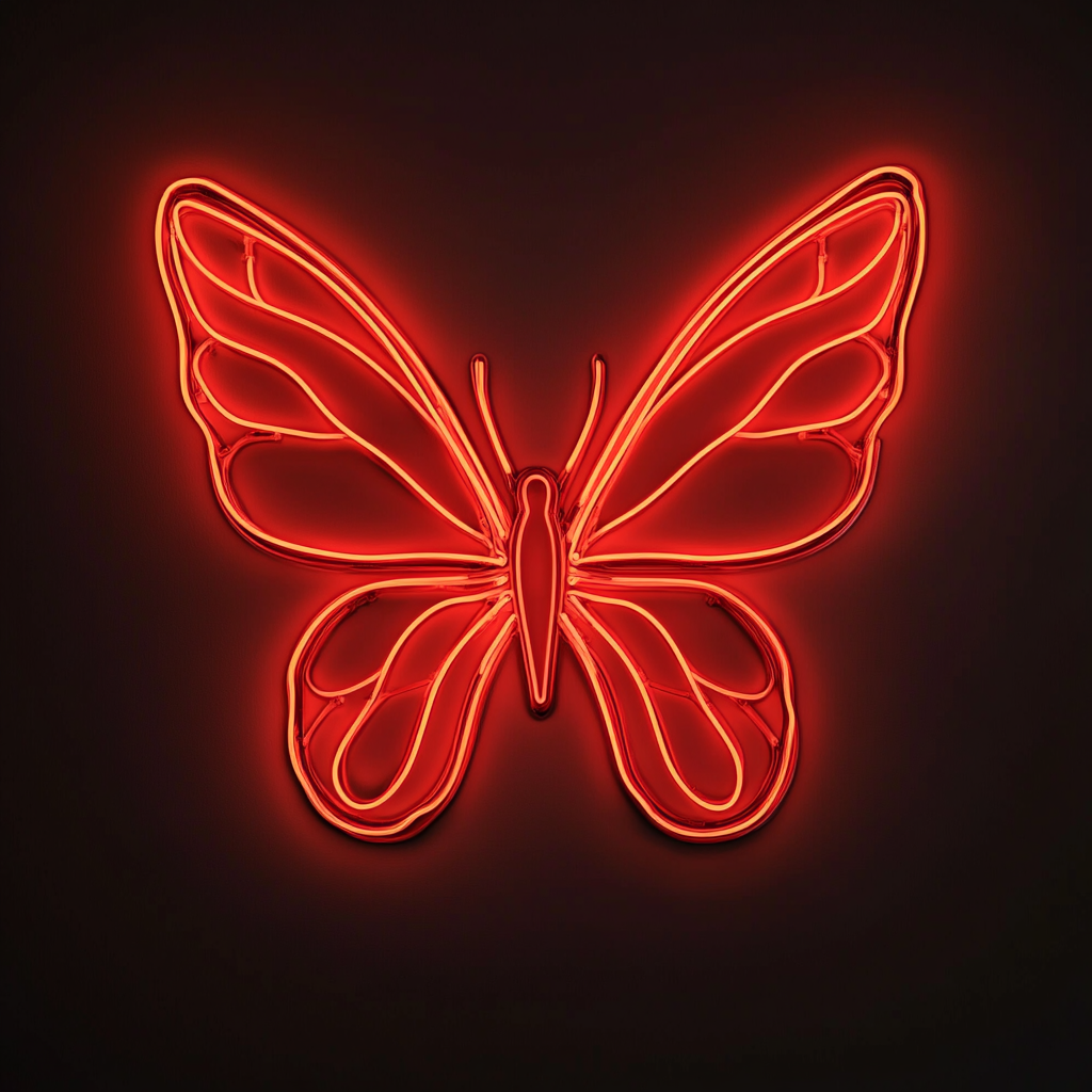 Fairy Wings - Red Neon Sign, 18 Inches