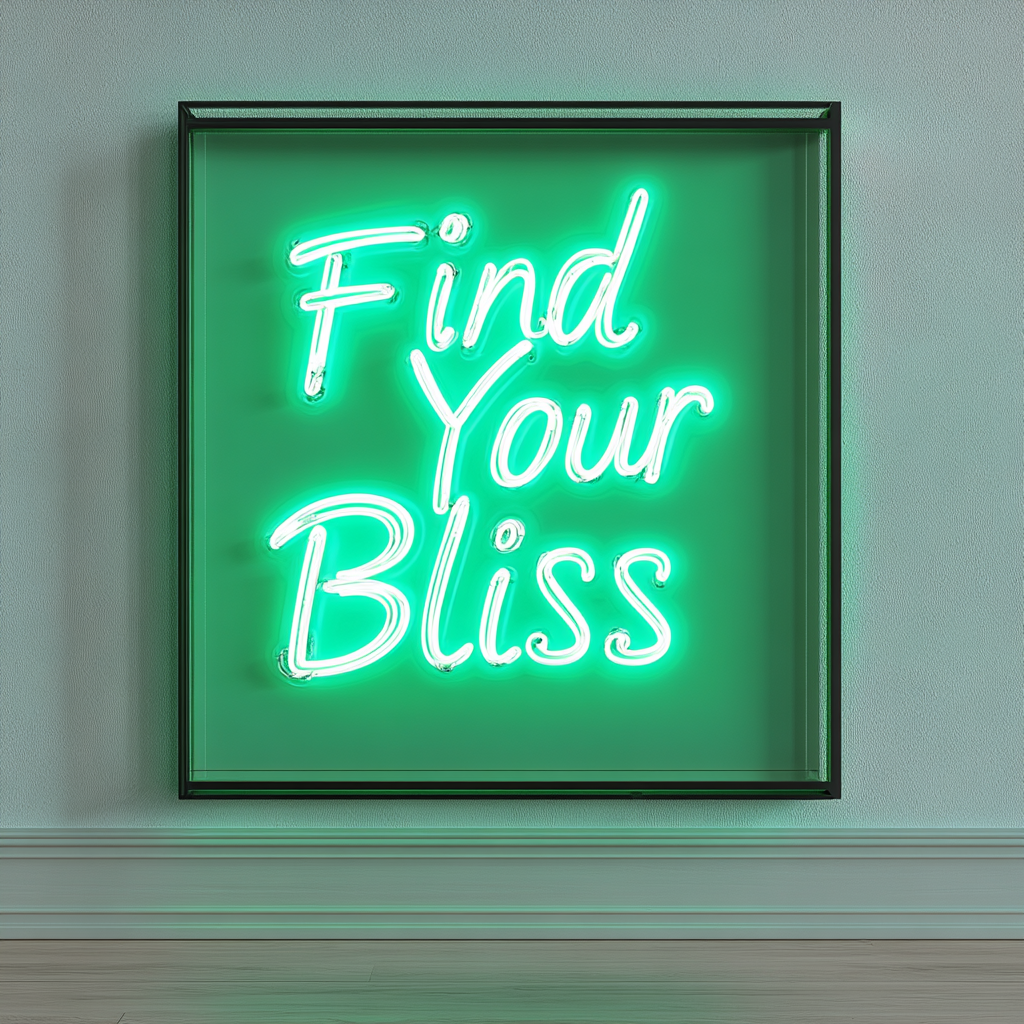 Find Your Bliss - Green Neon Sign, 18 Inches