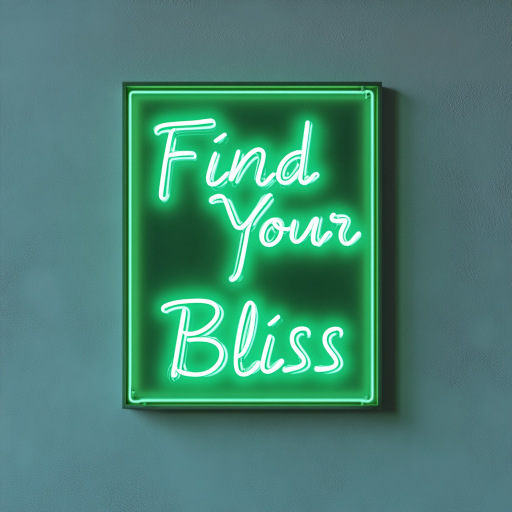 Find Your Bliss - Green Neon Sign, 18 Inches