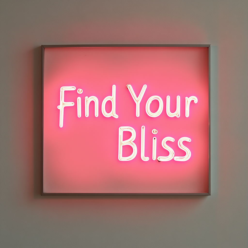 Find Your Bliss - Pink Neon Sign, 18 Inches