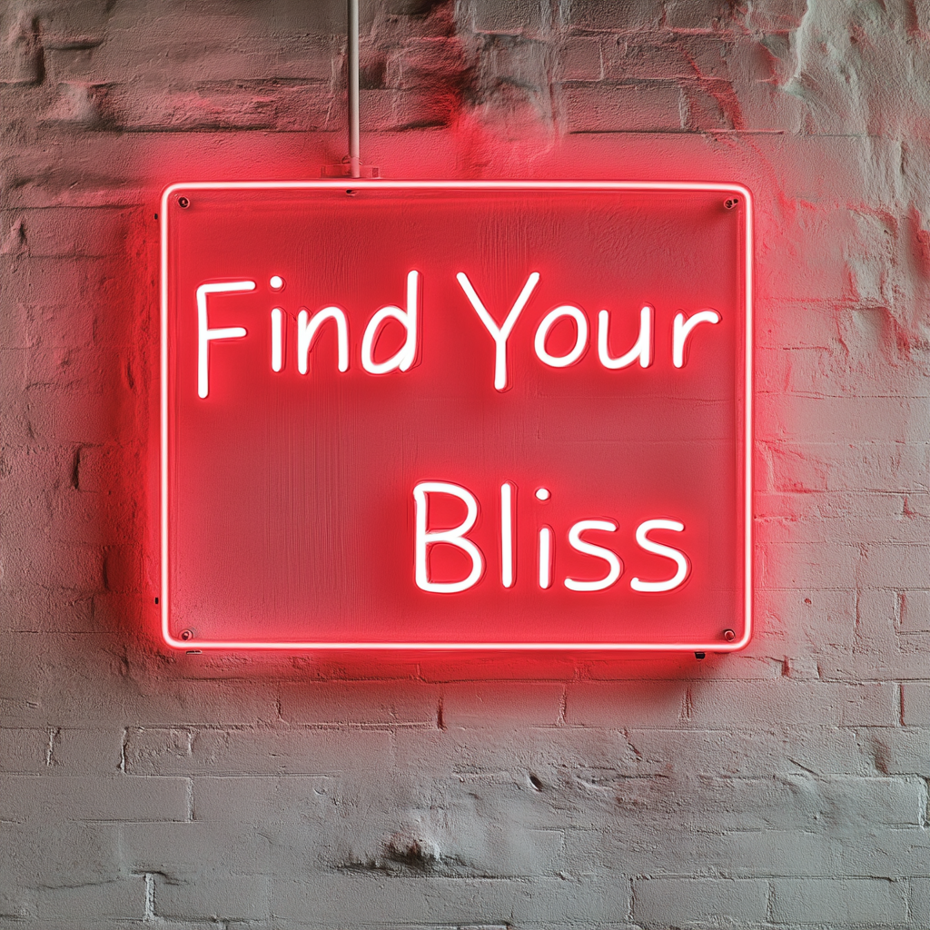Find Your Bliss - Red Neon Sign, 24 Inches