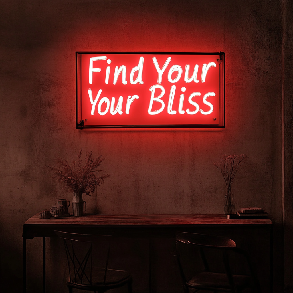 Find Your Bliss - Red Neon Sign, 24 Inches
