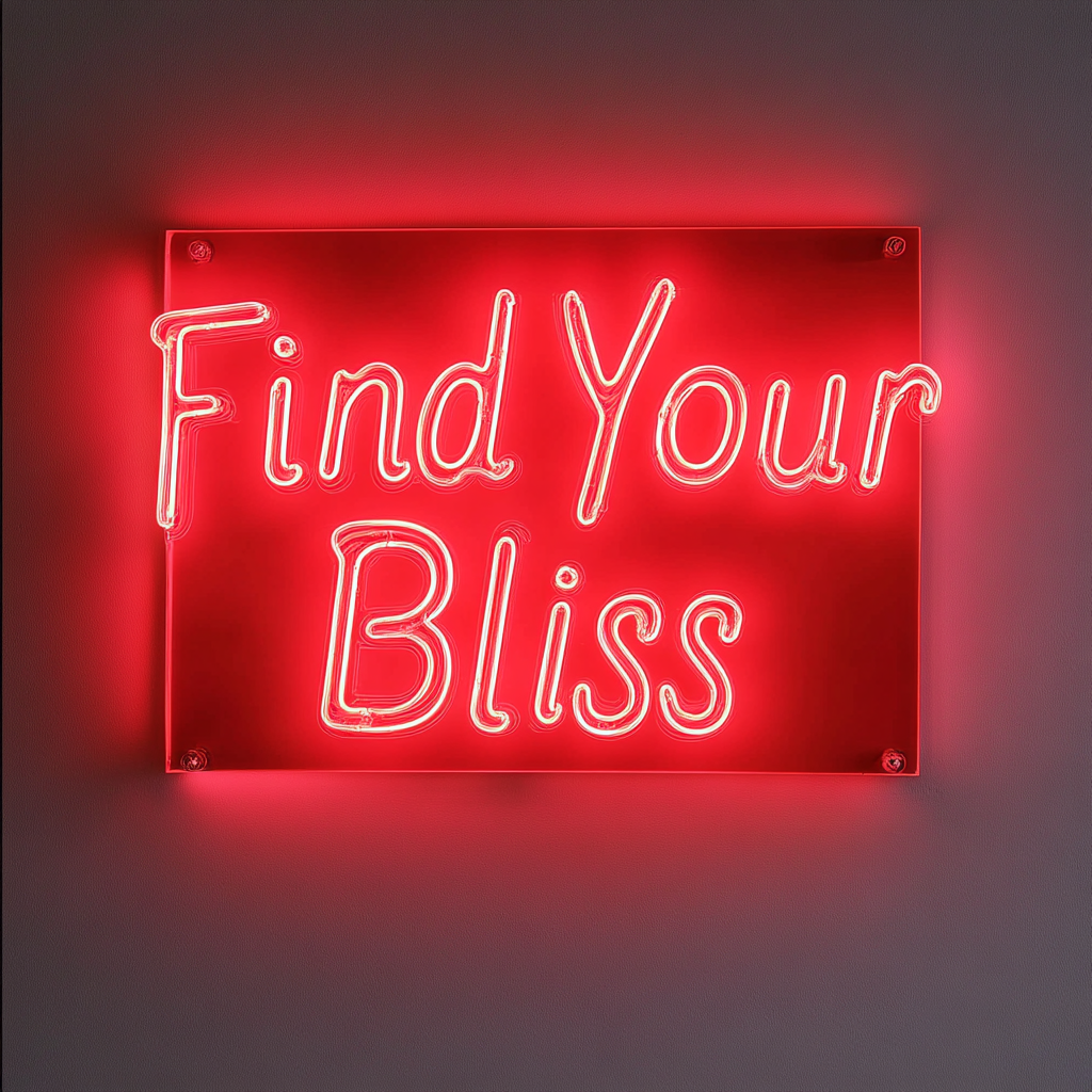 Find Your Bliss - Red Neon Sign, 24 Inches