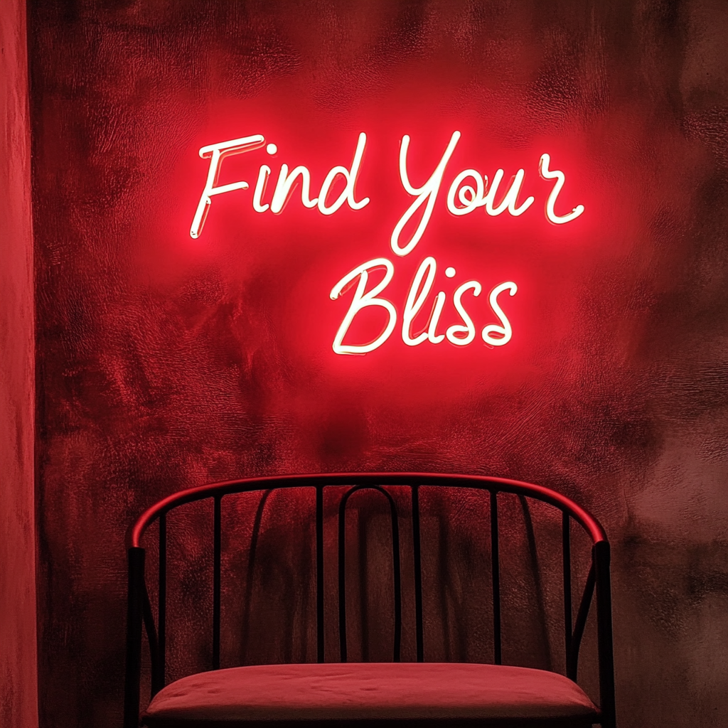 Find Your Bliss - Red Neon Sign, 24 Inches