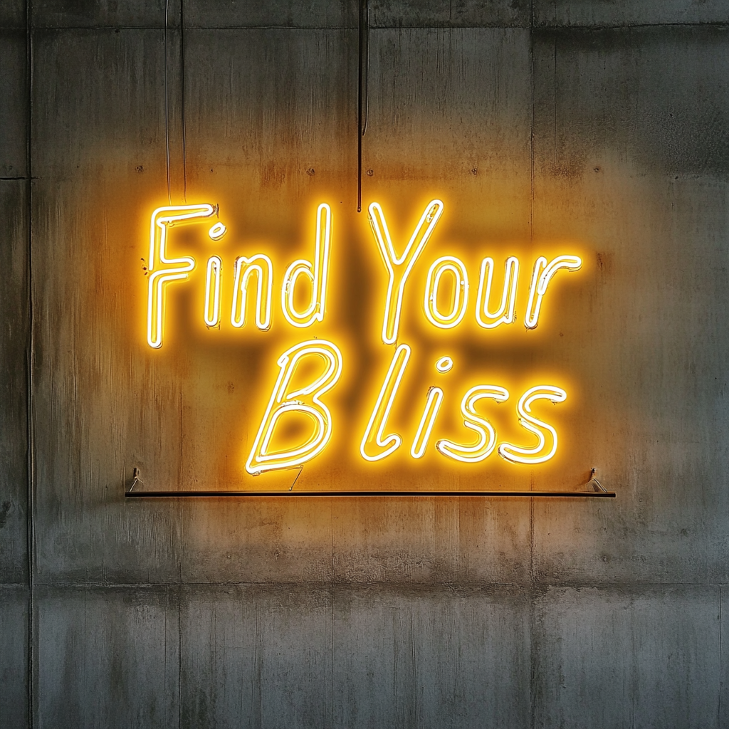 Find Your Bliss - Yellow Neon Sign, 18 Inches