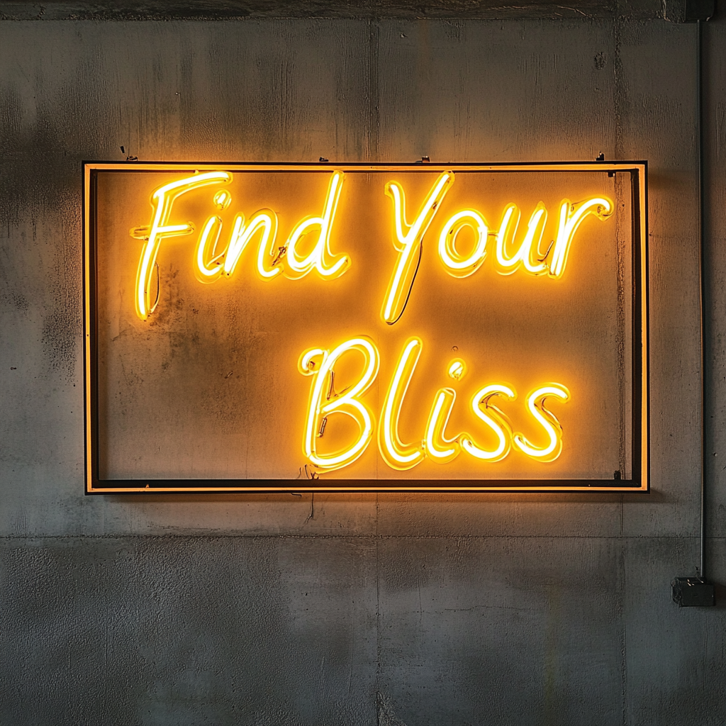 Find Your Bliss - Yellow Neon Sign, 24 Inches
