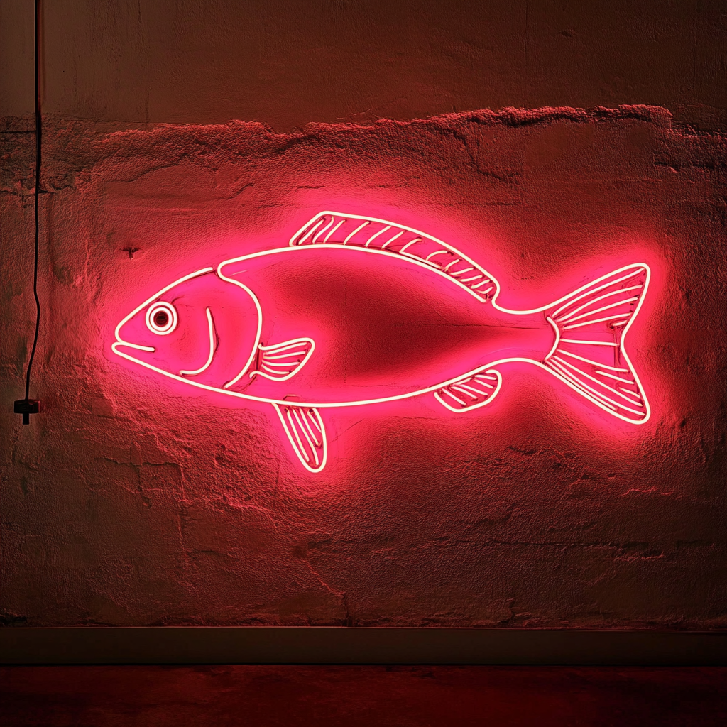 Fish - Pink Neon Sign, 24 Inches