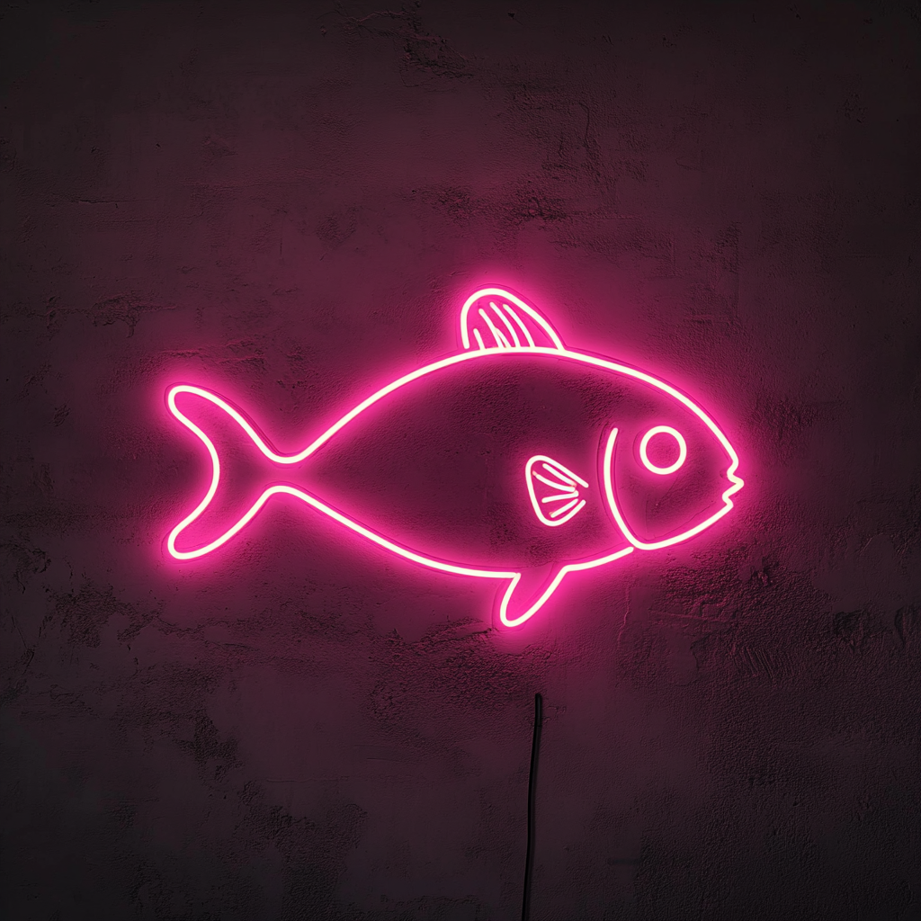 Fish - Pink Neon Sign, 24 Inches