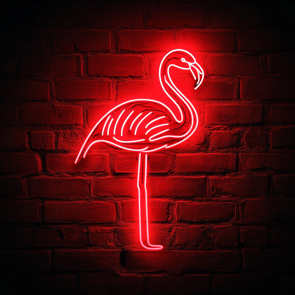 Flamingo - Red Neon Sign, 18 Inches