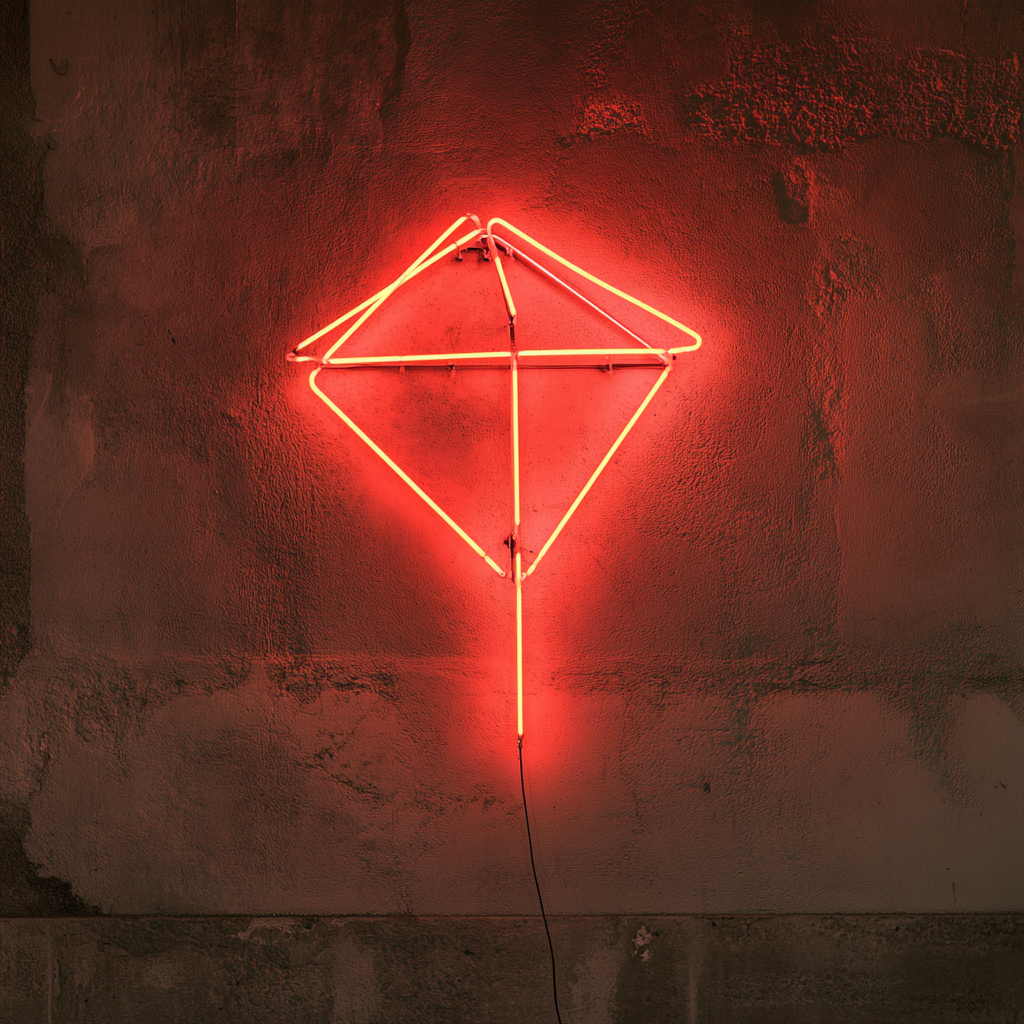 Flying Kite - Red Neon Sign, 24 Inches