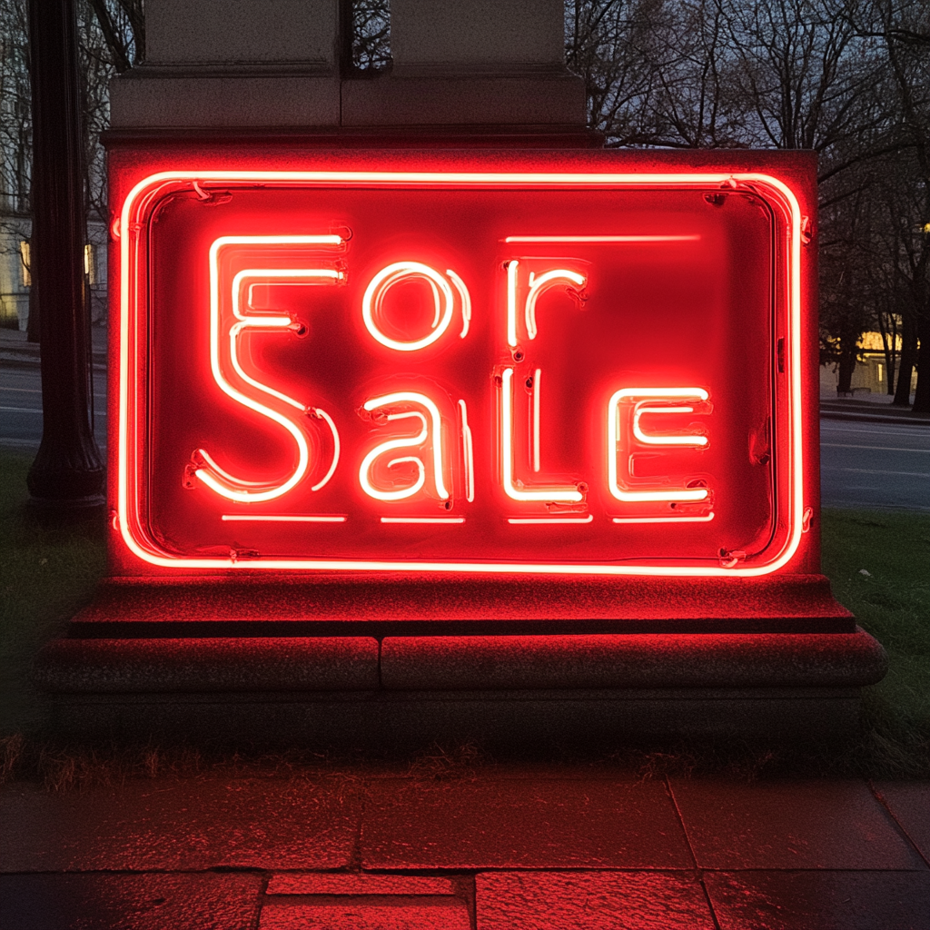 For Sale - Red Neon Sign, 24 Inches