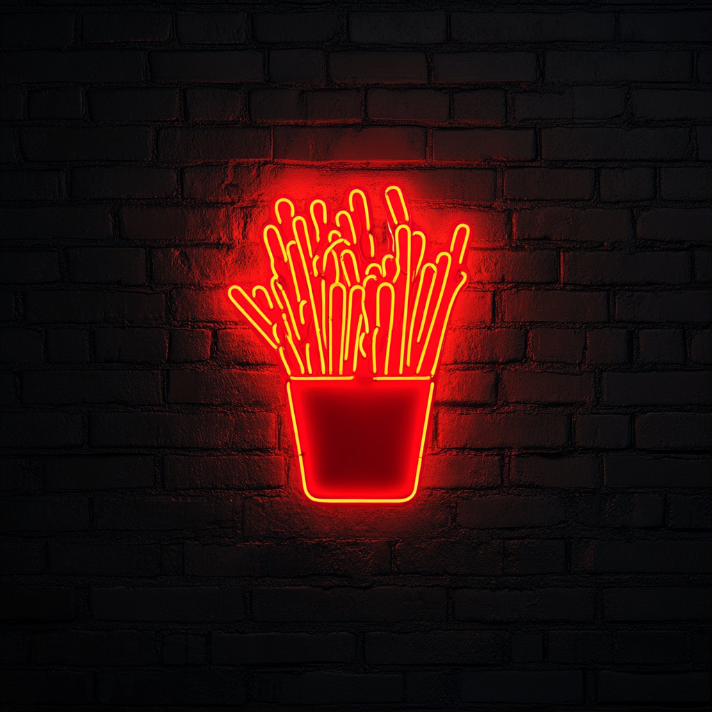 French Fries - Red Neon Sign, 24 Inches