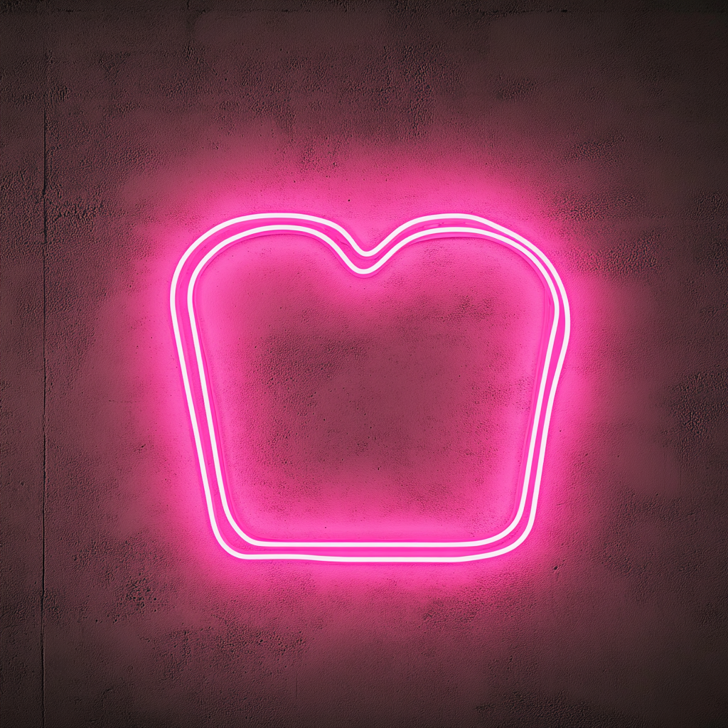 Fresh Baked Bread - Pink Neon Sign, 18 Inches