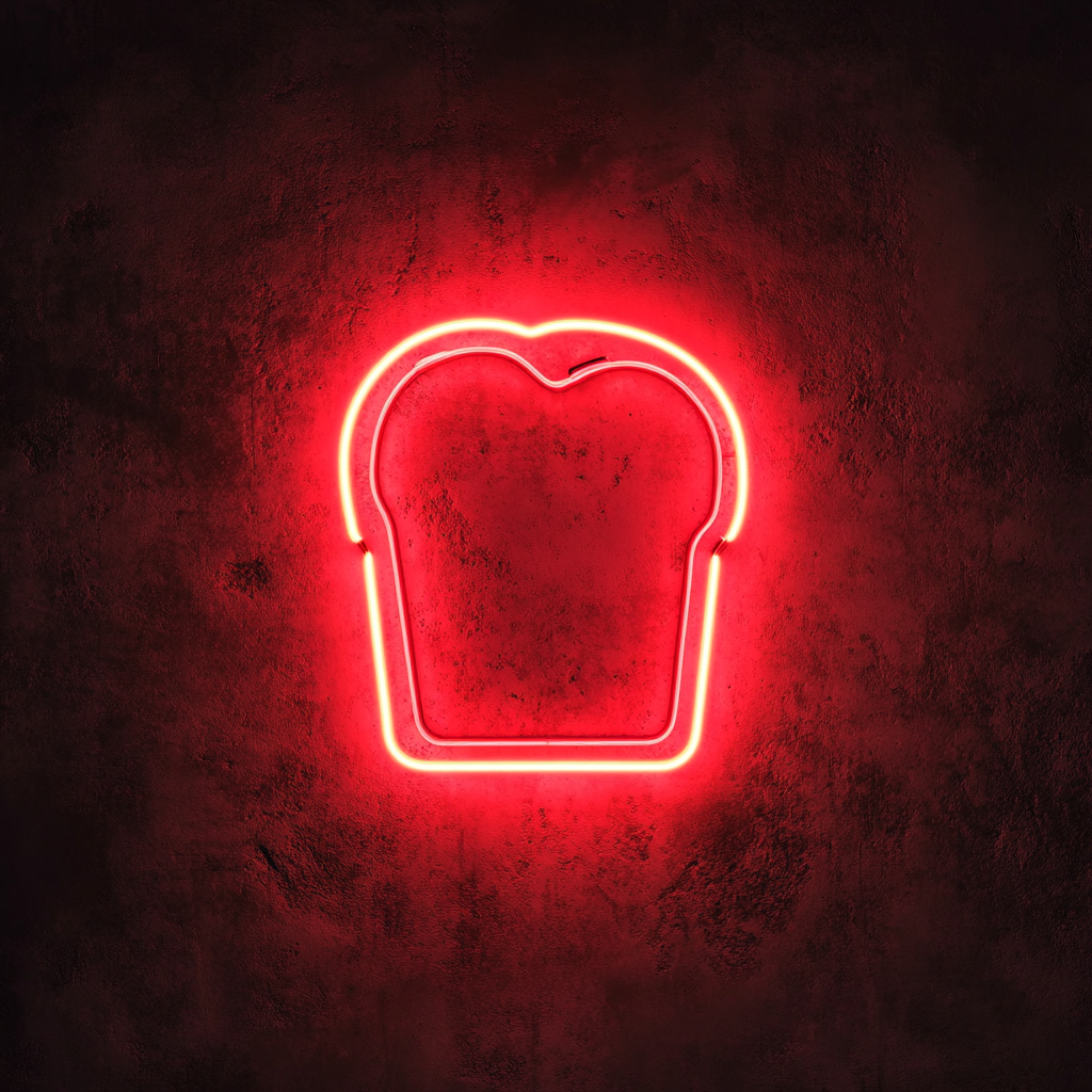 Fresh Baked Bread - Red Neon Sign, 24 Inches