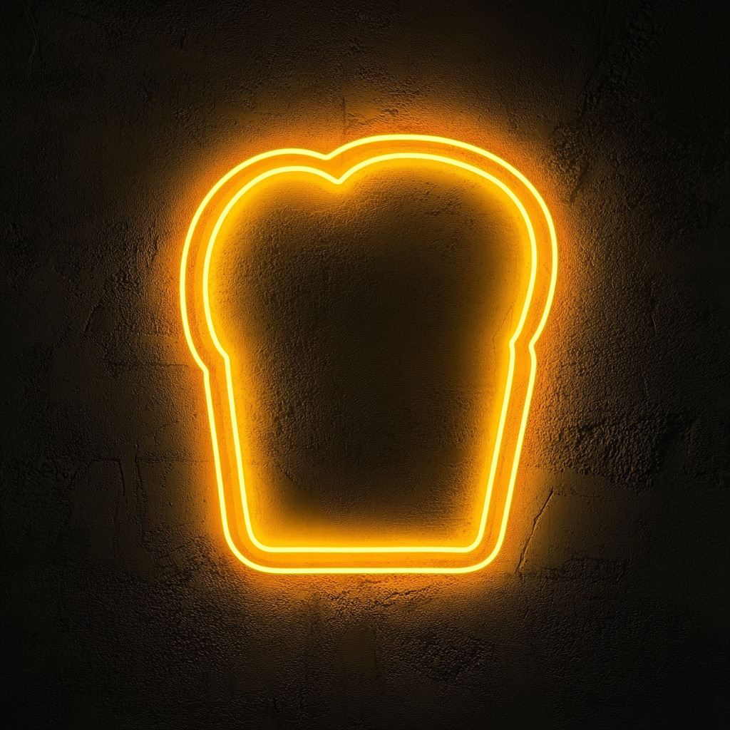 Fresh Baked Bread - Yellow Neon Sign, 24 Inches