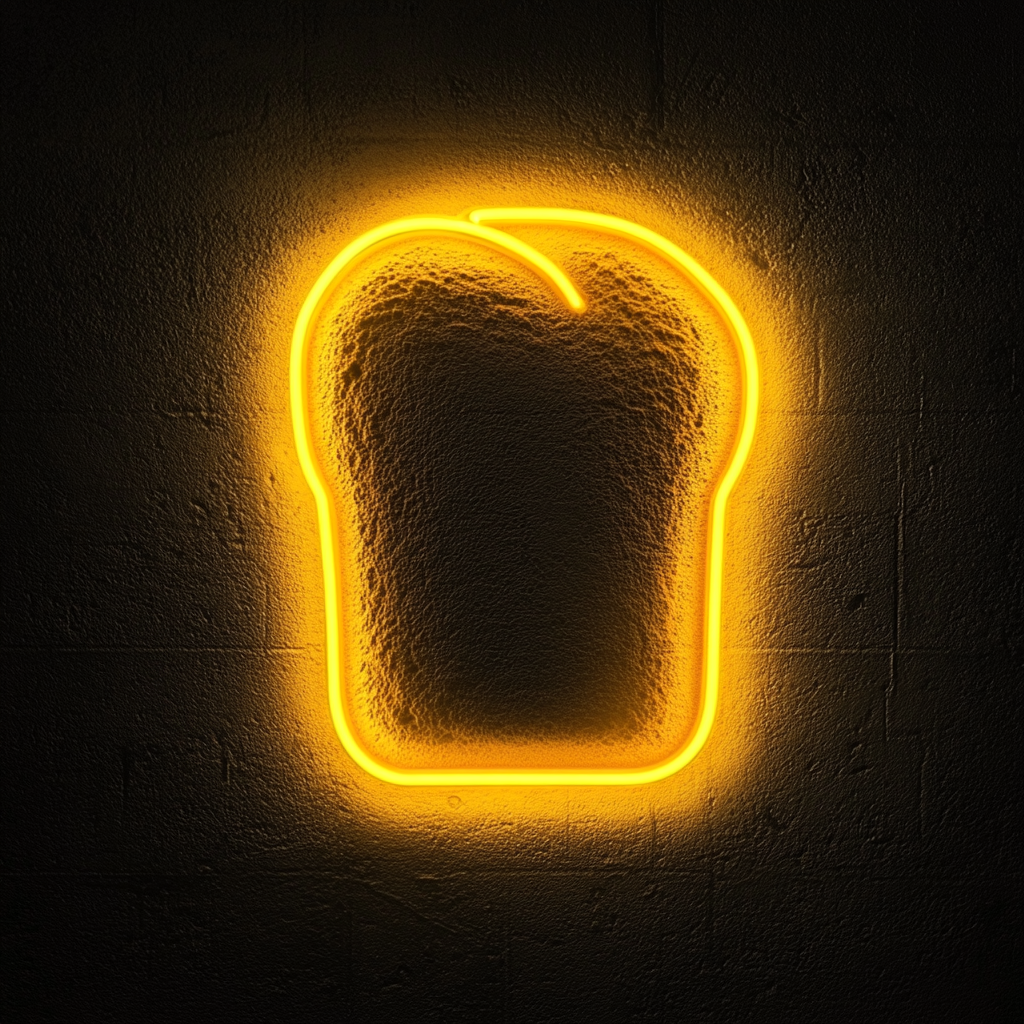 Fresh Baked Bread - Yellow Neon Sign, 24 Inches