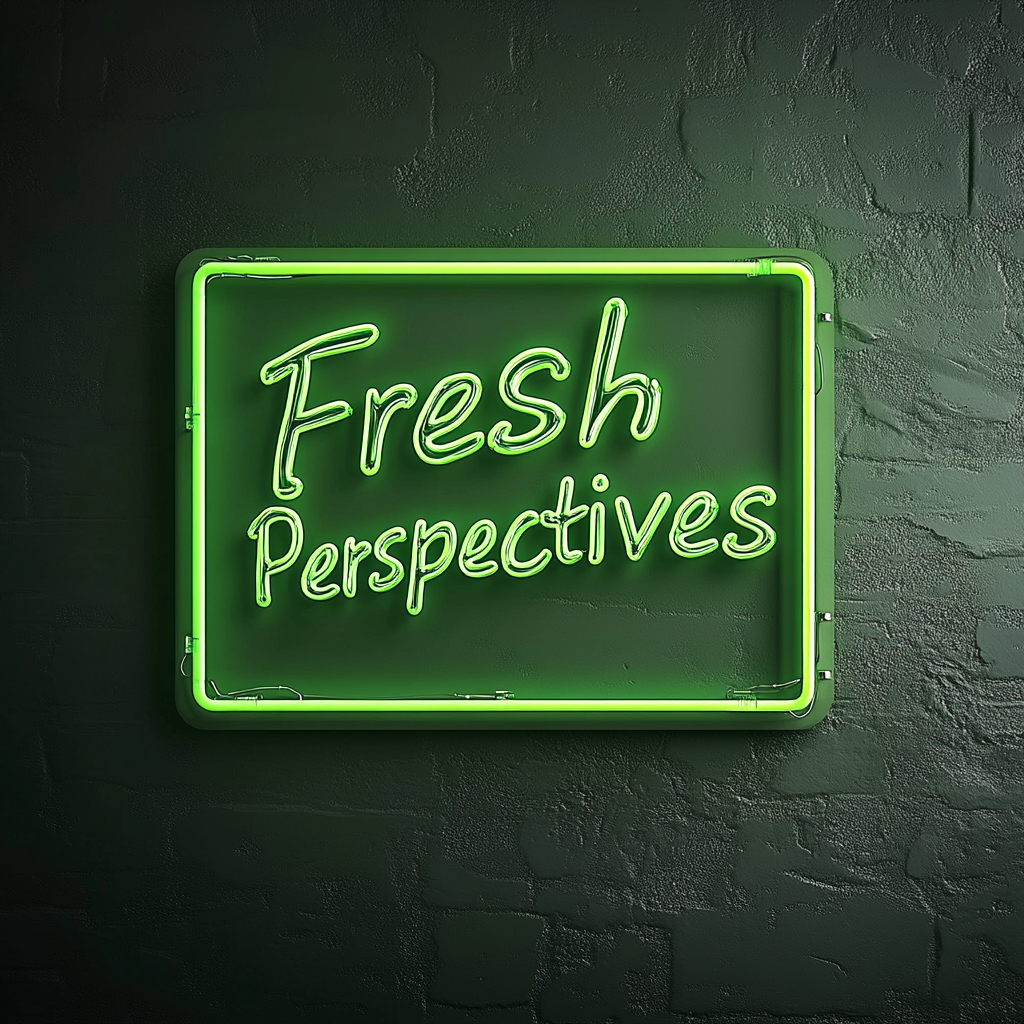 "Fresh Perspectives" - Green Neon Sign, 24 Inches