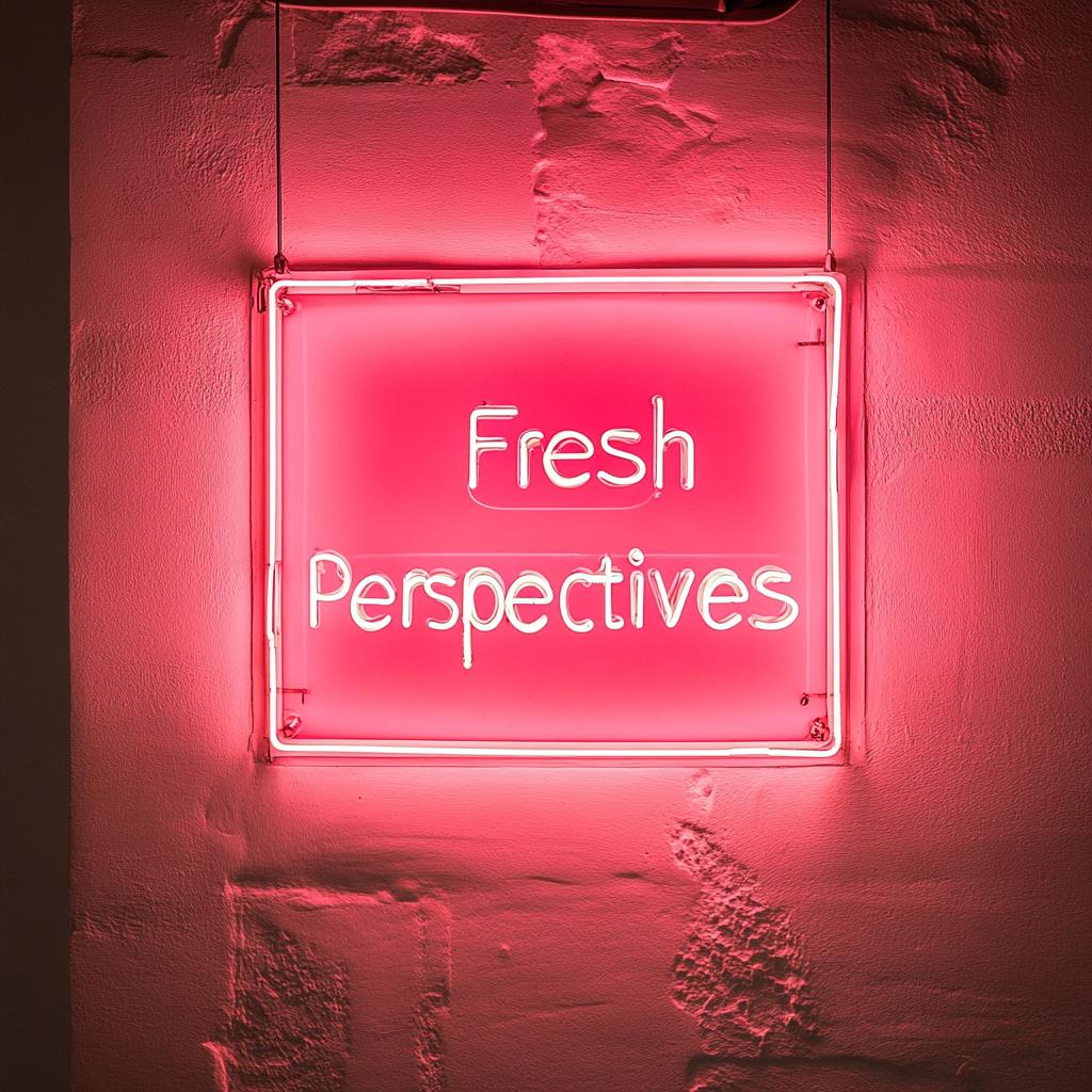 "Fresh Perspectives" - Pink Neon Sign, 24 Inches