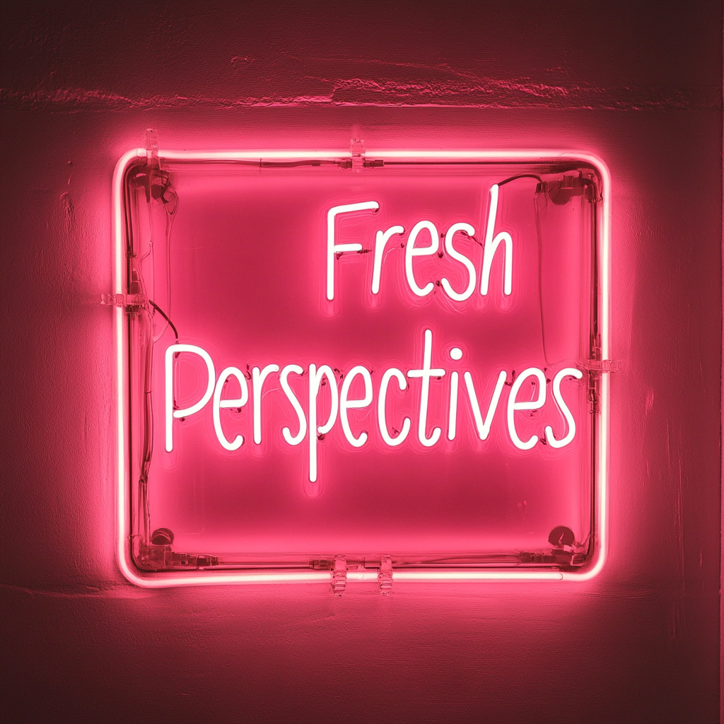 "Fresh Perspectives" - Pink Neon Sign, 24 Inches