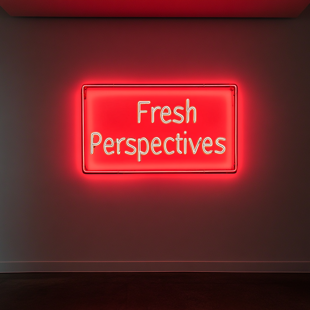 "Fresh Perspectives" - Red Neon Sign, 24 Inches