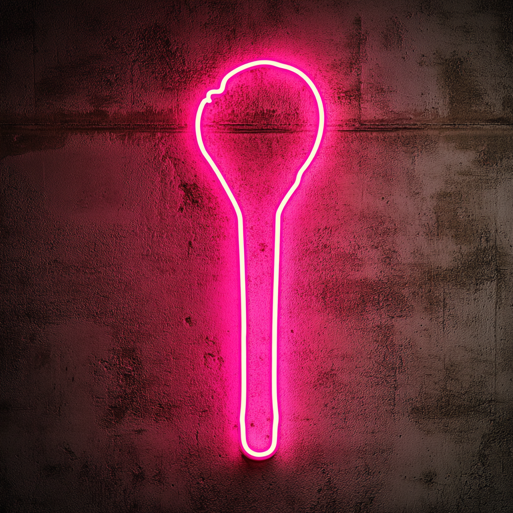 Fried Chicken Drumstick - Pink Neon Sign, 24 Inches