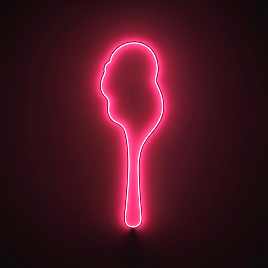 Fried Chicken Drumstick - Pink Neon Sign, 18 Inches