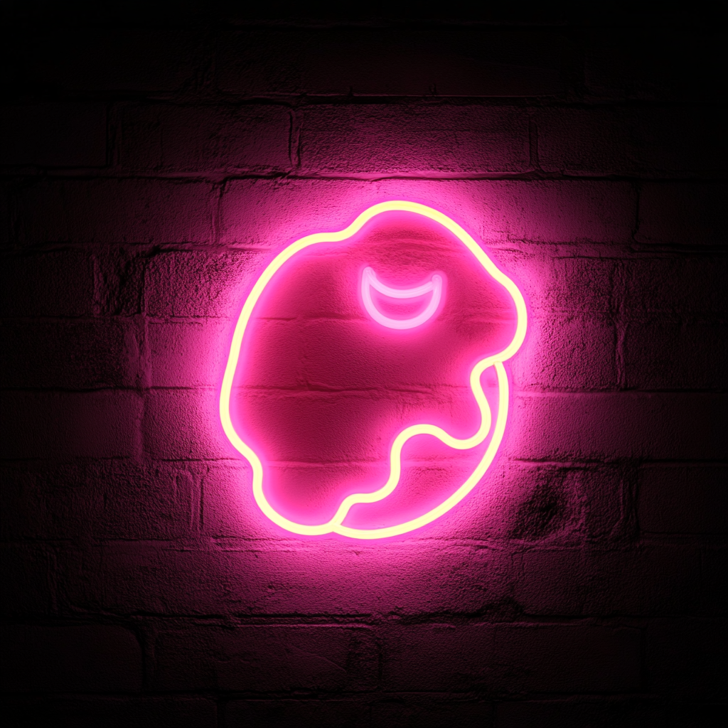 Fried Egg with Bacon - Pink Neon Sign, 18 Inches
