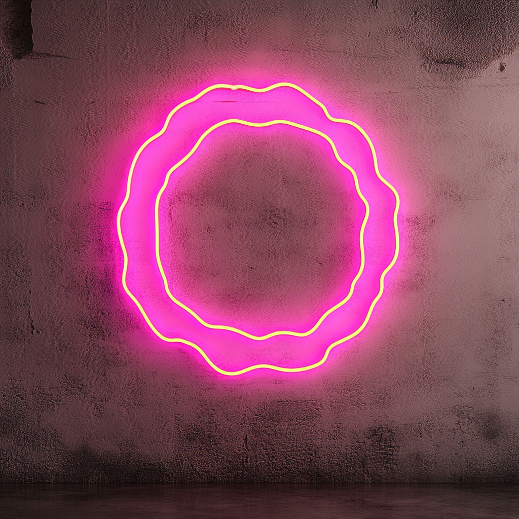 Fried Onion Rings - Pink Neon Sign, 24 Inches